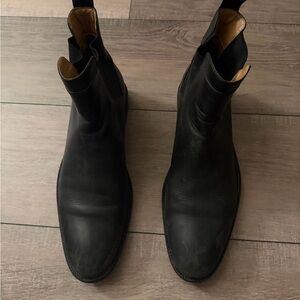 Black Leather Men's Boots